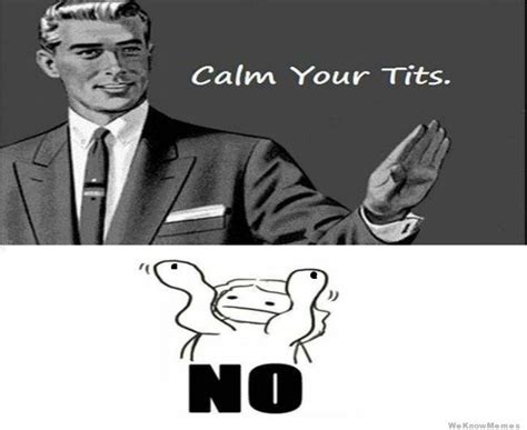 calm your tities meme|nice tits Meme Generator .